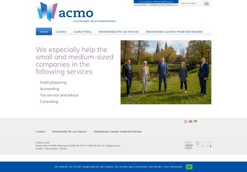 Screenshot van acmo.com