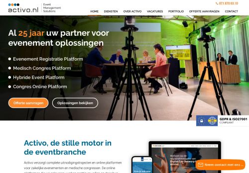 Screenshot van activo.nl