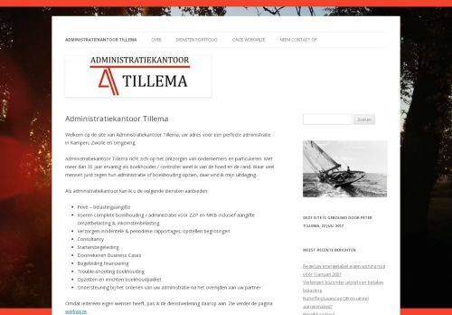 Screenshot van administratiekantoortillema.nl