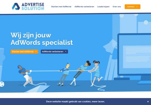 Screenshot van advertise-solution.nl