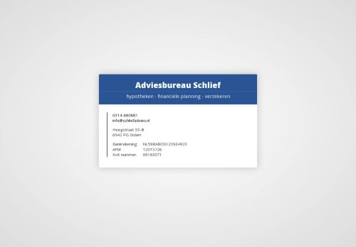 Screenshot van adviesbureauschlief.nl