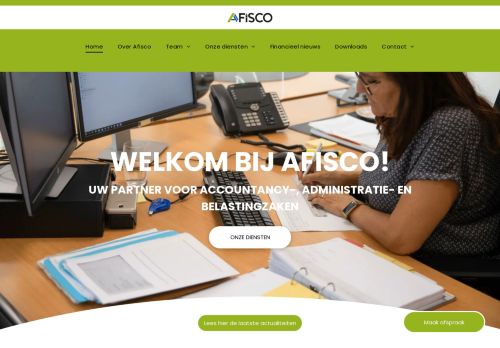 Screenshot van afisco.nl
