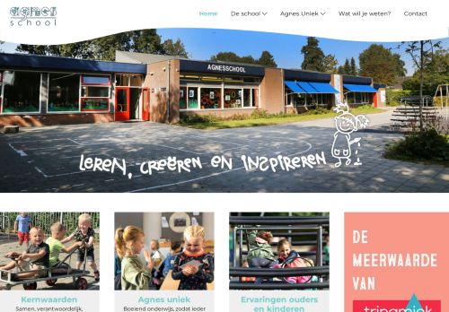Screenshot van agnesschool.nl