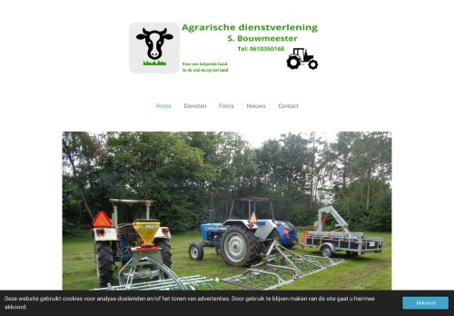 Screenshot van agrarischedienstverleningsbouwmeester.nl