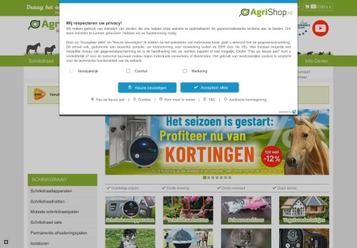 Screenshot van agrishop.nl