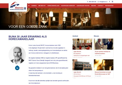 Screenshot van ahom.nl