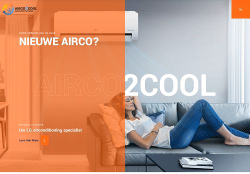 Screenshot van airco2cool.nl