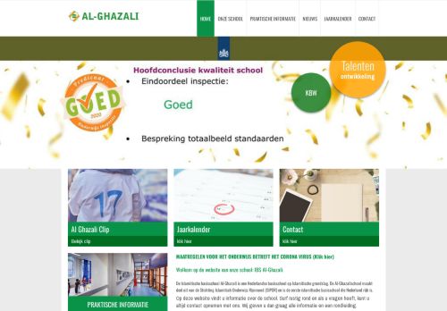 Screenshot van al-ghazali.nl