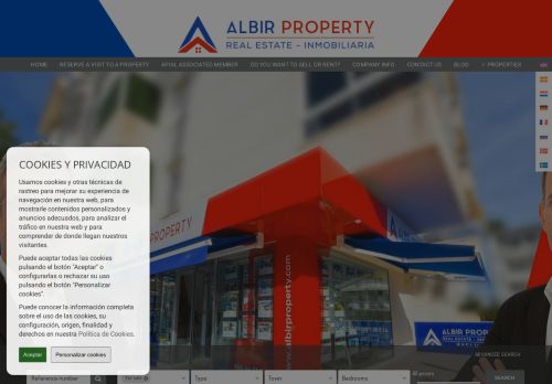 Screenshot van albirproperty.com