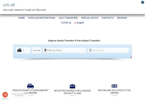 Screenshot van algarvefamilytransfers.com