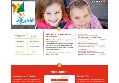 Screenshot van algraschool.nl