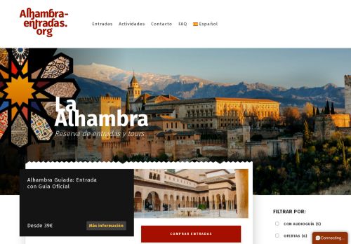 Screenshot van alhambra-entradas.org