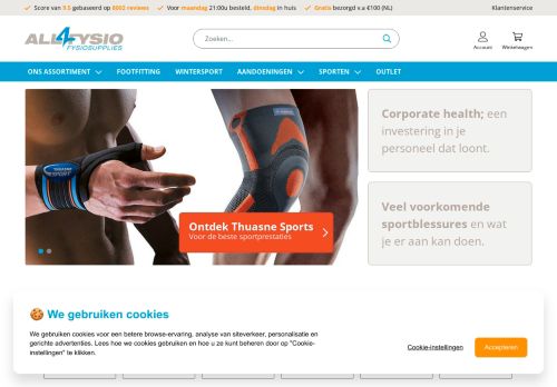 Screenshot van all4fysio.nl