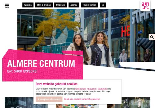 Screenshot van almerecentrum.nl