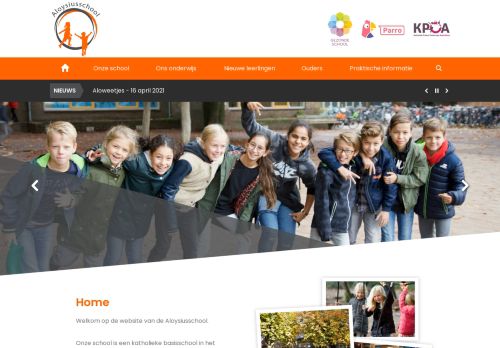 Screenshot van aloysiusschool.nl