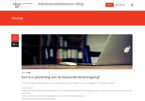 Screenshot van altay.nl