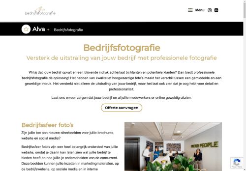 Screenshot van alvabedrijfsfotografie.nl