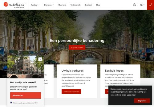 Screenshot van amstellandmakelaars.nl