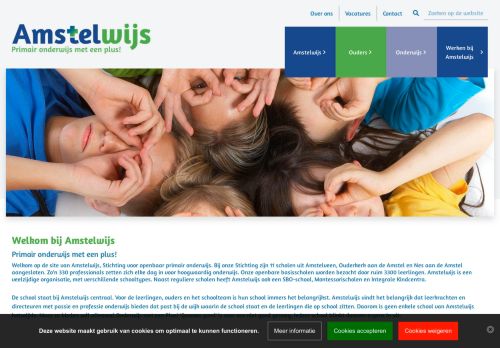 Screenshot van amstelwijs.nl