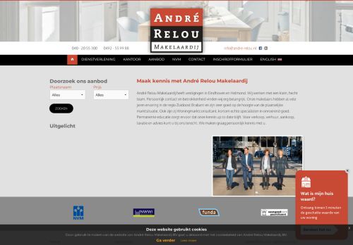 Screenshot van www.andrerelou.nl