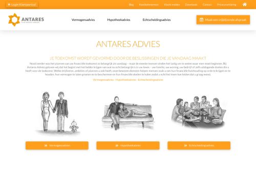 Screenshot van antares-advies.nl