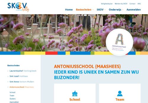 Screenshot van antoniusschool.nl
