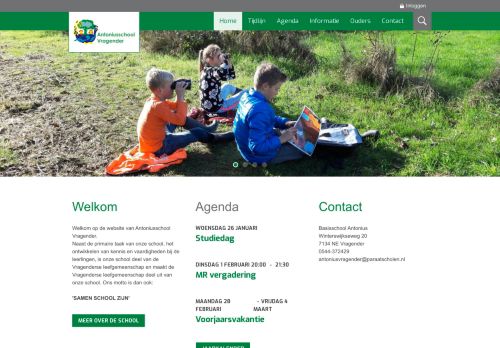 Screenshot van www.antoniusvragender.nl