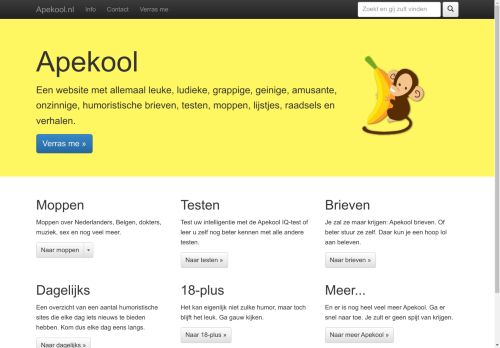 Screenshot van apekool.nl