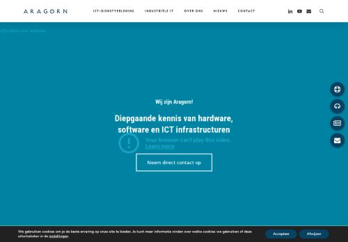 Screenshot van aragorn.nl
