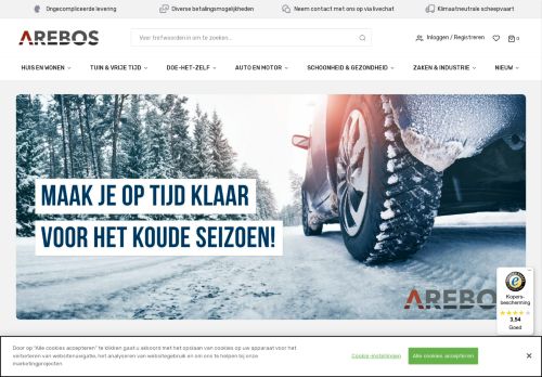 Screenshot van arebos.nl