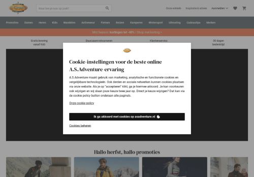 Screenshot van asadventure.nl