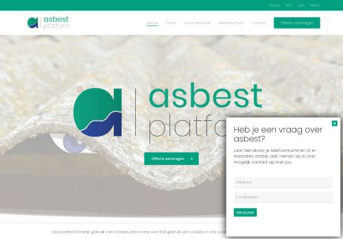 Screenshot van asbestplatform.be