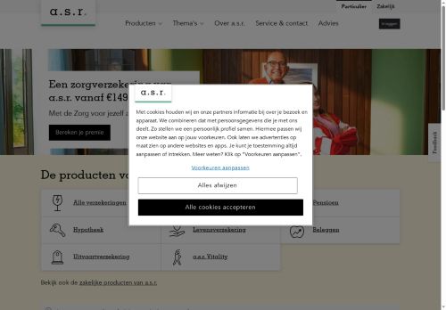 Screenshot van asr.nl