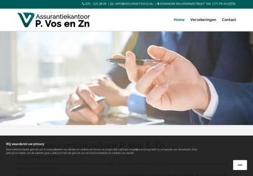 Screenshot van assurantievos.nl