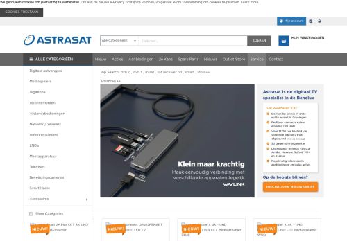 Screenshot van astrasat.nl