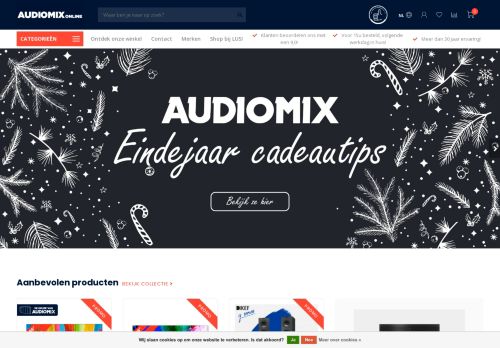 Screenshot van audiomixonline.be