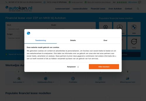 Screenshot van autokan.nl