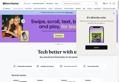 Screenshot van backmarket.com