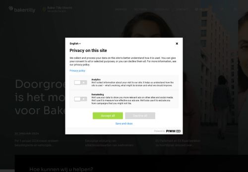 Screenshot van bakertilly.nl