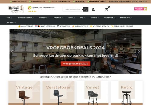 Screenshot van barkrukoutlet.nl