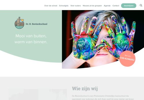 Screenshot van bavinckschoolhilversum.nl