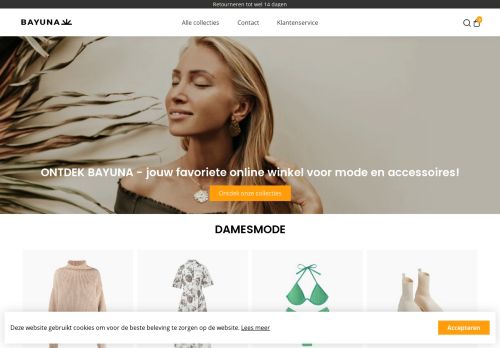 Screenshot van bayuna.nl