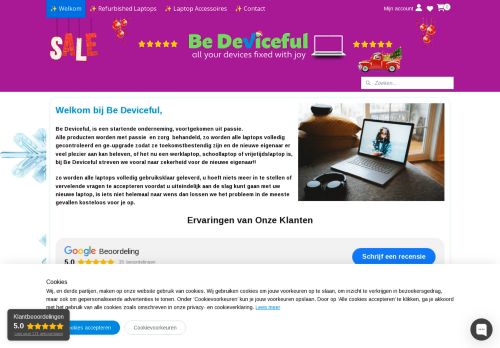 Screenshot van bedeviceful.nl