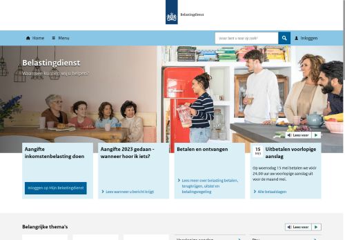 Screenshot van belastingdienst.nl