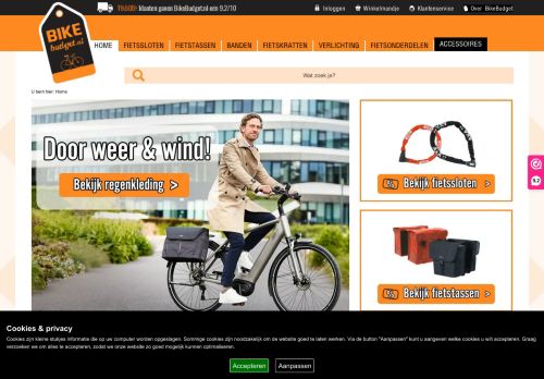 Screenshot van bikebudget.nl