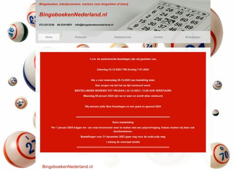 Screenshot van bingoboekennederland.nl