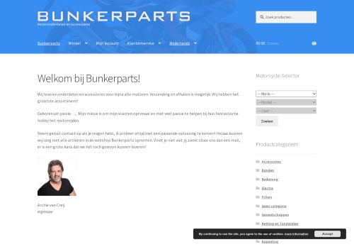 Screenshot van bunkerparts.nl