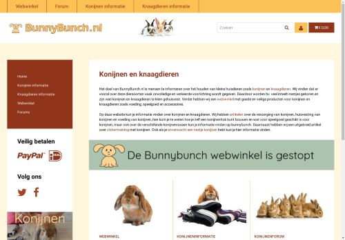 Screenshot van bunnybunch.nl