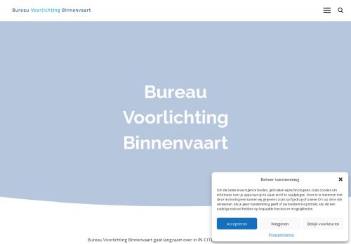 Screenshot van bureauvoorlichtingbinnenvaart.nl