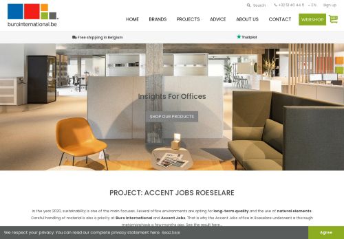 Screenshot van burointernational.be